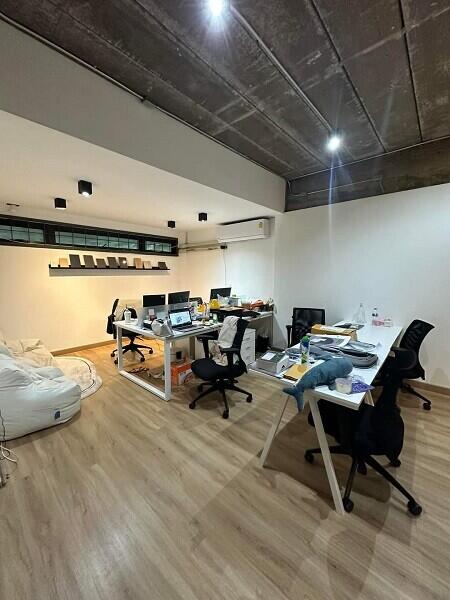 Modern office space with desks and chairs