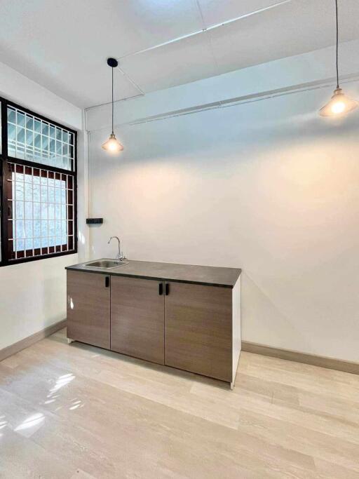 Modern kitchen with countertop and sink