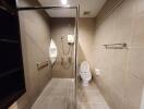 Spacious bathroom with modern fixtures