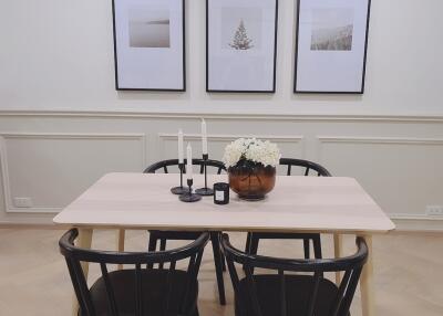 Modern dining room with minimalist decor