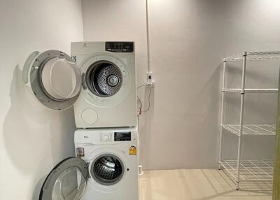 Modern laundry room with washer and dryer