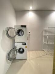 Modern laundry room with washer and dryer