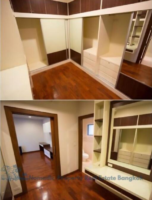 Bedroom with wooden flooring and built-in wardrobe