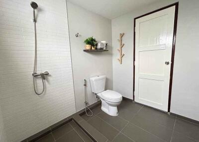 Modern bathroom with shower and toilet