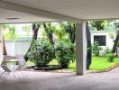 Covered patio with garden view