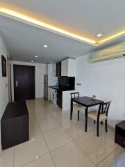 Modern kitchen with dining area