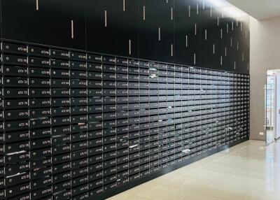 Mailboxes in the building lobby