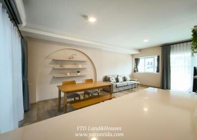 spacious living room with dining area