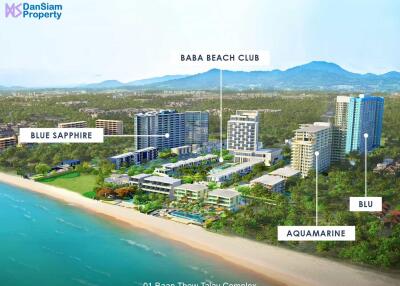 Luxury Beachfront Condo In Cha-Am at Baan Thew Talay Aquamarine