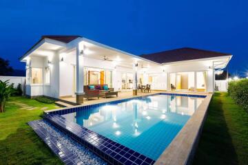 Modern and Spacious 3 Bedroom Pool Villa near Black Mountain Golf course and HHIS school for Sale, Hua Hin (Off plan)