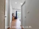 Spacious hallway with natural light