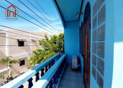 Spacious balcony with a view