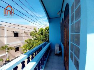 Spacious balcony with a view