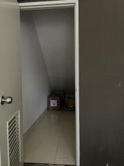 Small storage room with various boxes