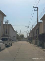 Street view of residential buildings