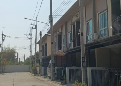 Street view of residential buildings