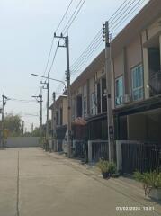 Street view of residential buildings