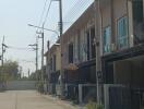 Street view of residential buildings