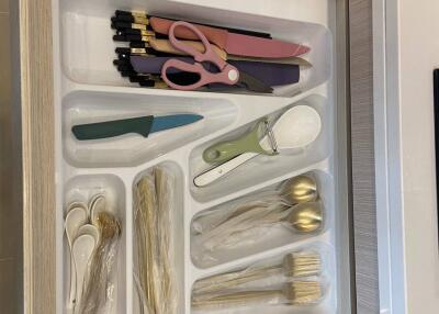 Kitchen drawer with utensils