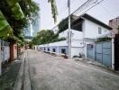 Outside view of a property with a street