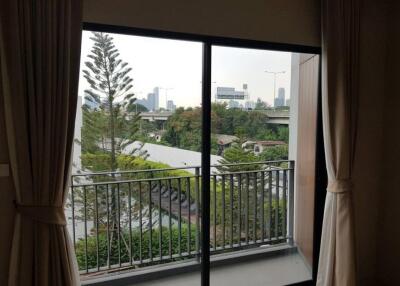 Living room with balcony view