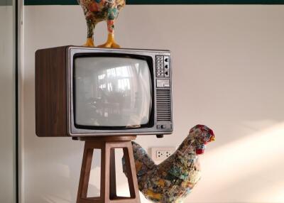 Vintage TV with decorative elements