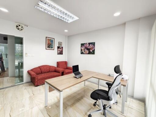 Office space with modern furniture and decoration