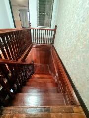 Indoor wooden staircase