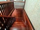 Indoor wooden staircase