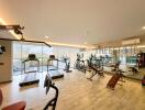 Modern gym with various fitness equipment