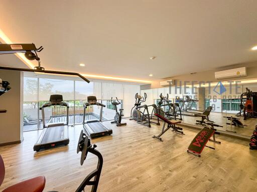 Modern gym with various fitness equipment