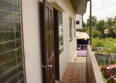 Balcony view showing doors and windows