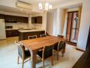 Modern kitchen and dining area