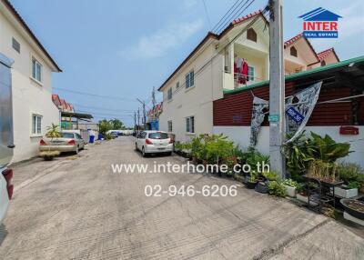 Residential buildings with a street view