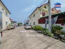 Residential buildings with a street view