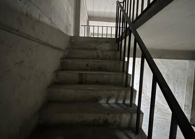 Staircase in an unfinished building