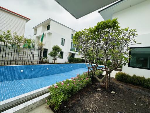 Outdoor area with swimming pool