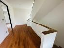 Stairway with wooden floor