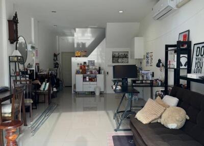 Well-lit living room with modern furnishings