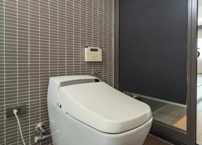 Modern bathroom with high-tech toilet