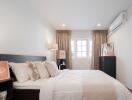 Cozy bedroom with natural light