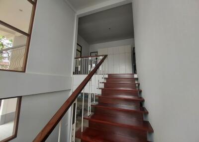 Interior view of a staircase in a modern building