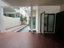 Covered patio with pool