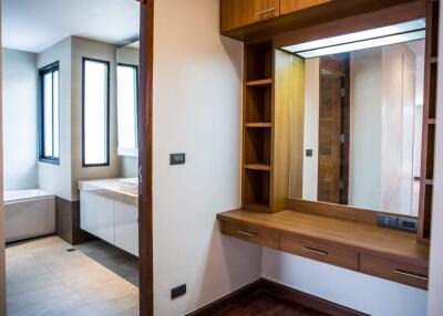 Modern bathroom with vanity area