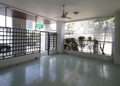 Spacious covered patio area