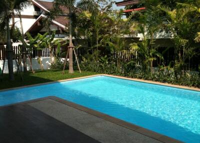 backyard with swimming pool