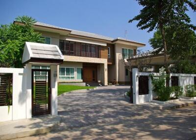 Two-story modern house with driveway