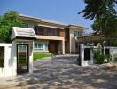 Two-story modern house with driveway