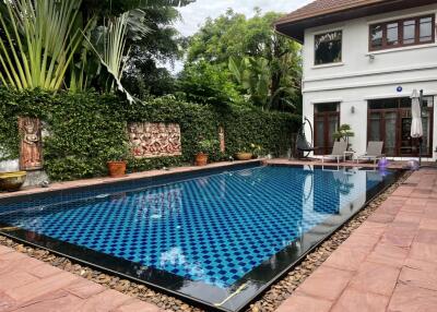 Outdoor area with a swimming pool