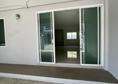 Sliding glass doors leading to main living area